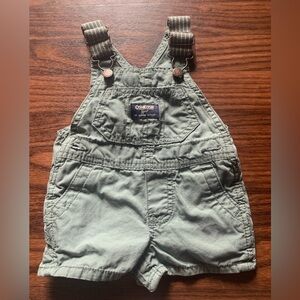 OshKosh B’gosh olive/army green short Overalls 3M